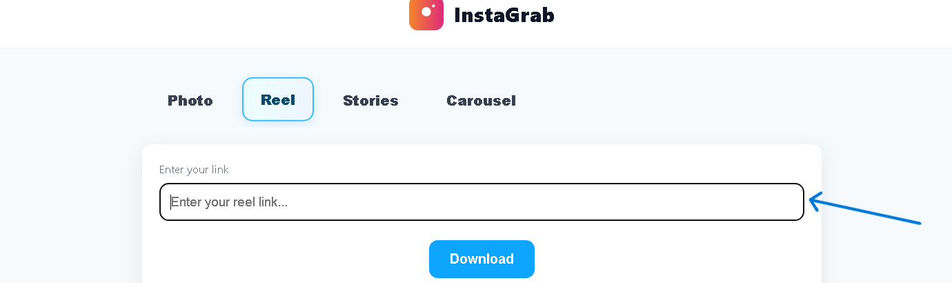 Paste the link into InstaGrab